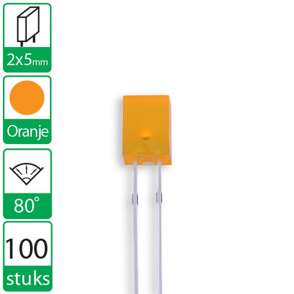 Mus drinken pedaal 100 oranje LEDs 80 graden 2x5mm: LEDs-buy.nl het grootste online LED  assortiment