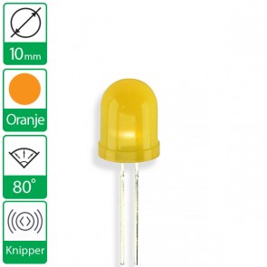 Oranje knipper LED 80 graden 10mm