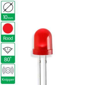 Rode knipper LED 80 graden 10mm